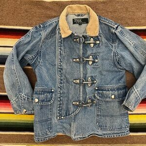 Polo Ralph Lauren Blue Denim Jacket with Tan Collar barn jacket